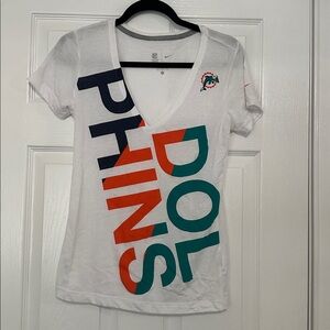 NFL Nike Miami Dolphins Deep V Neck Tee - Medium